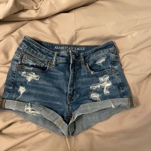 American Eagle high rise jean shorts